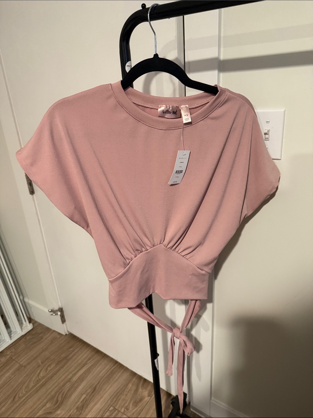 Blush Pink Tie-Back Crop Top - Willow + Root